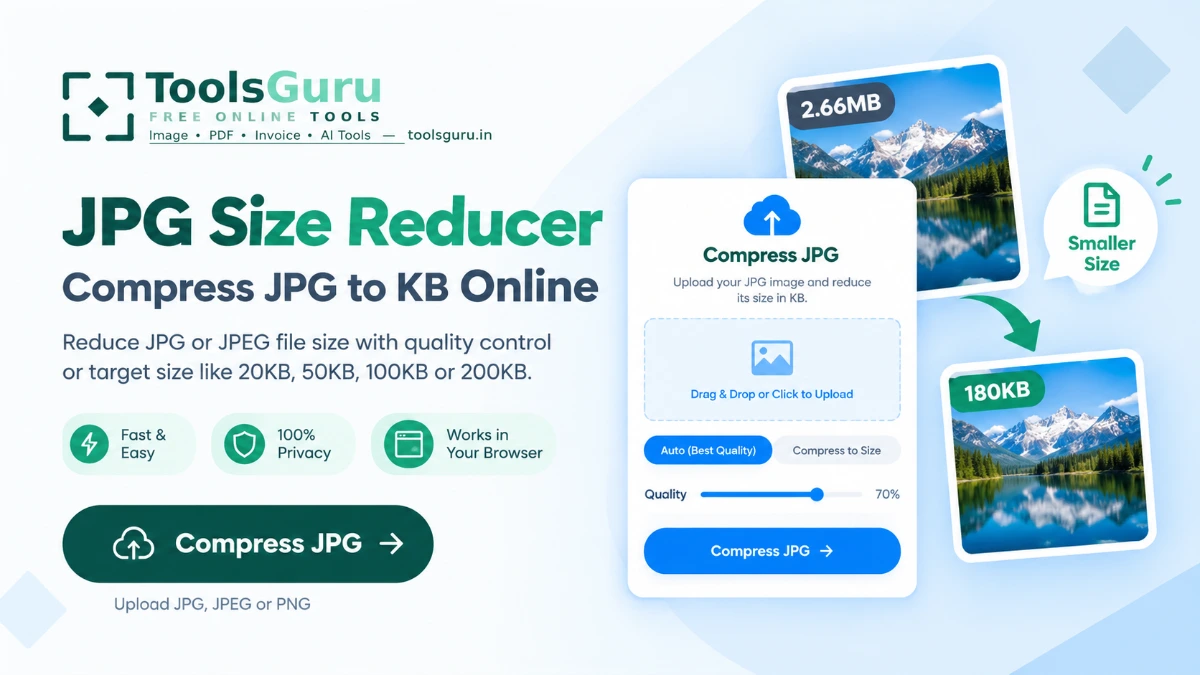 JPG Size Reducer to compress JPG images to KB