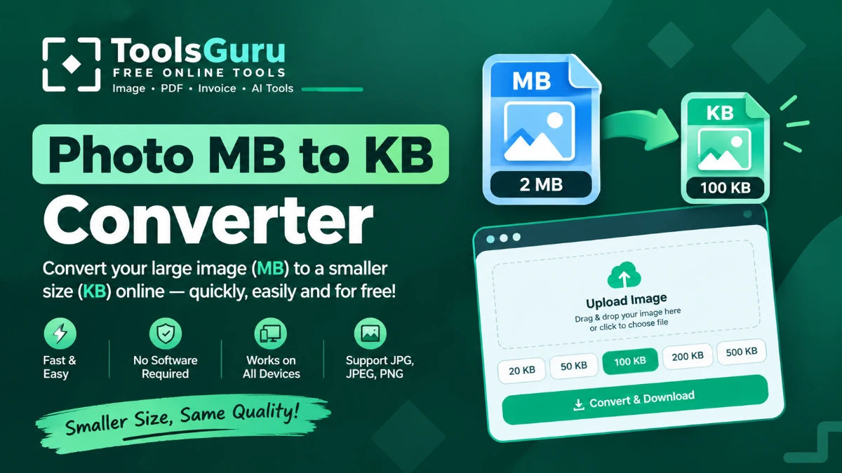 Photo MB to KB Converter – Convert Large Photos to KB Online